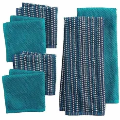 Food Network™ Kitchen Linens*Food Network Awning Stripe Kitchen Towel & Dishcloth 6-Pk.