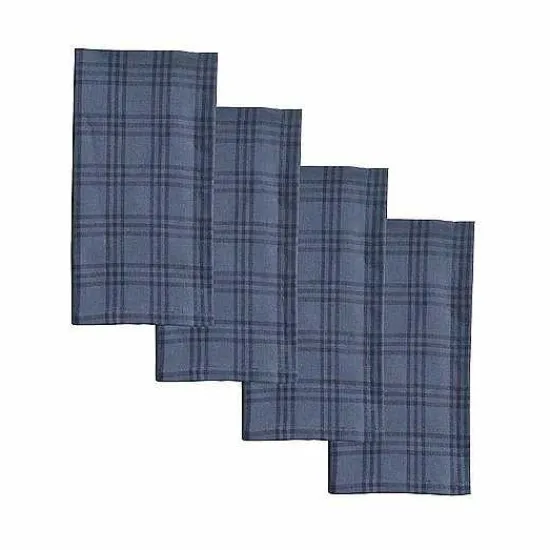 Food Network™ Table Linens*Food Network Blue Check Woven Dinner Napkin 4-Pk.