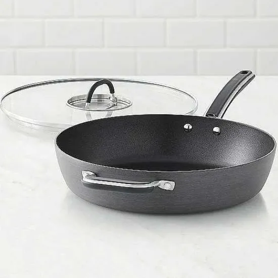 Food Network™ Cookware & Bakeware*Food Network 12-In. Hard-Anodized Nonstick Space Saving Saute Pan With Lid