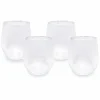Food Network™ Drinkware & Glassware*Food Network 4-Pc. Clear Textured Acrylic Stemless Wine Glass Set