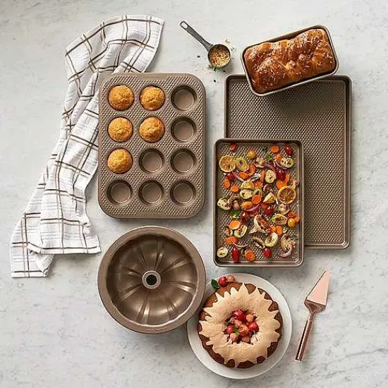 Food Network™ Cookware & Bakeware*Food Network Textured Performance Series 9 X 13 Nonstick Baking Sheet Bronze