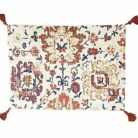 Food Network™ Table Linens*Food Network Vintage Rug Pring Placemat With Tassels